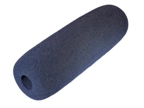 Foam windshield for microphone gun isolated on white Stock Photos