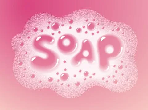 Foam with the word Soap Stock Illustration