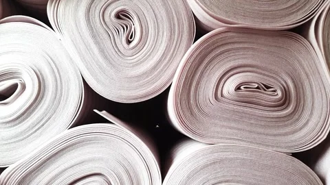 Foamed polyethylene roll. Insulation rolls. Building insulation. Stock Footage 248617518