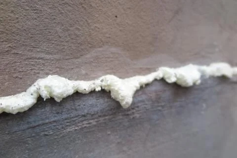 Foamed wall crack Stock Photos
