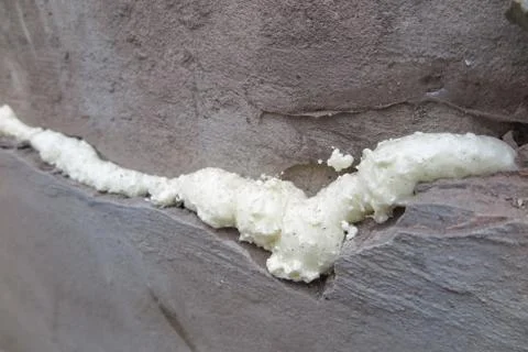 Foamed wall crack Stock Photos
