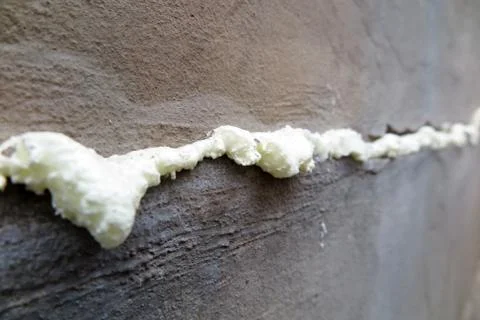Foamed wall crack Stock Photos