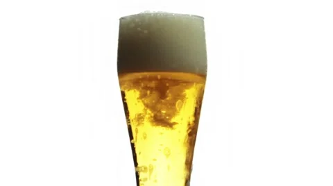 Foaming beer Stock Footage 48172459