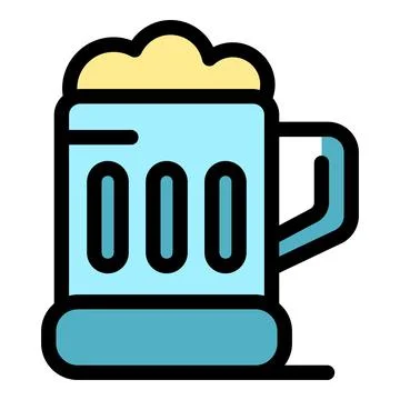 Foaming beer mug, refreshing beverage icon for brewery and pubs Stock Illustration