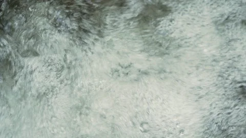 Foaming Mountain Stream Water Bubbling Close Up Loop Видео 334641932