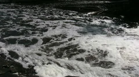 Foaming Running Water Stock Footage 21274433