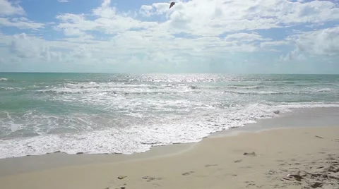 Foaming Sea Waves. Slow Motion Stock Footage 59854004
