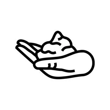 Foaming soap hand line icon vector illustration Stock Illustration