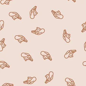 Foaming soap hand line seamless pattern Ilustración de archivo