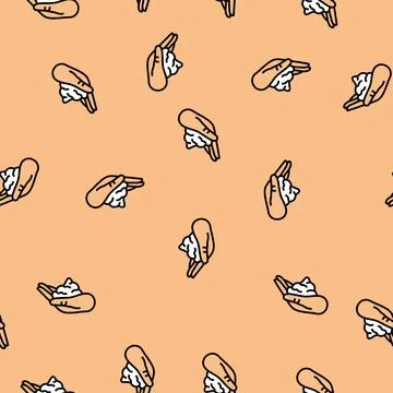 Foaming soap hand vector seamless pattern Stock Illustration