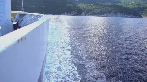 Foaming water by boat. Stock Footage 82470824