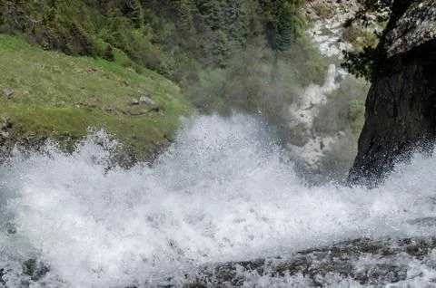 Foaming water waterfall Stock Photos