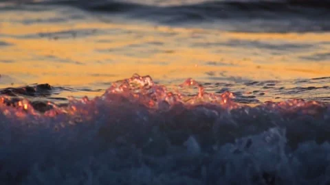 Foaming waves Stock Footage 169561013