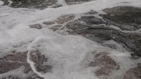 Foaming white water river foaming Stock Footage 131752161