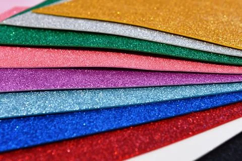 Foamiran glitter Foto stock