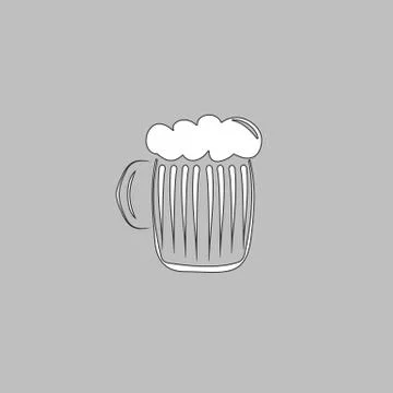 Foamy beer computer symbol Stock-Illustration