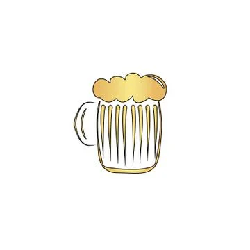 Foamy beer computer symbol Stock Illustration
