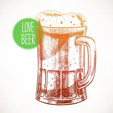 Foamy beer Stock-Illustration