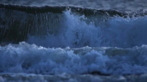 Foamy, cold sea waves Stock Footage 154191460