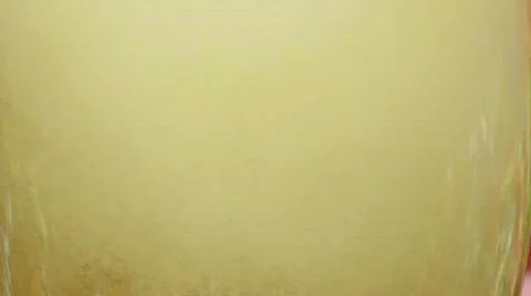 Foamy Drink Bubble Surprise Stock Footage