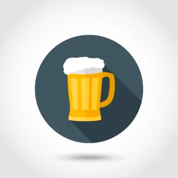 Foamy mug of beer Stock Illustration