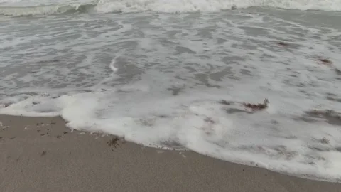 Foamy ocean close up Stock Footage 142969714