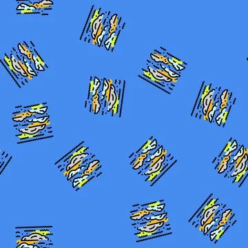 Foamy polluted river water vector seamless pattern イラスト素材