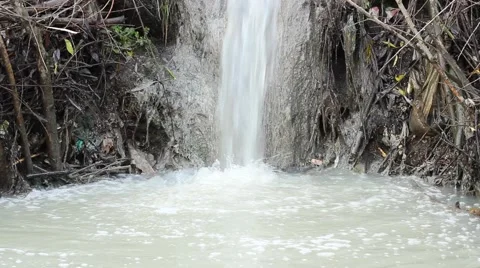 Foamy Polluted Water Stock Footage 46113991