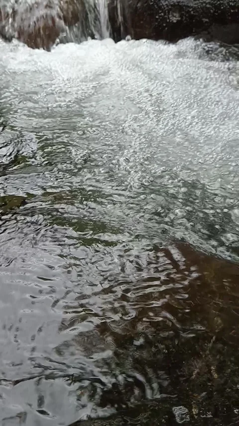 Foamy River Splash with Dynamic Water Movement Close-Up Stock Footage 330405812