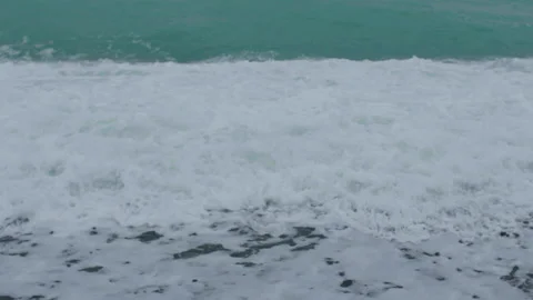 Foamy sea waves, rough sea, Stock Footage 239227854