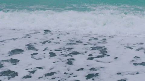 Foamy sea waves, rough sea, Stock Footage 239227908