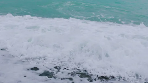 Foamy sea waves, rough sea, Stock Footage 239227909