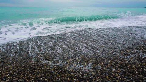 Foamy sea waves, rough sea, Stock Footage 239228081