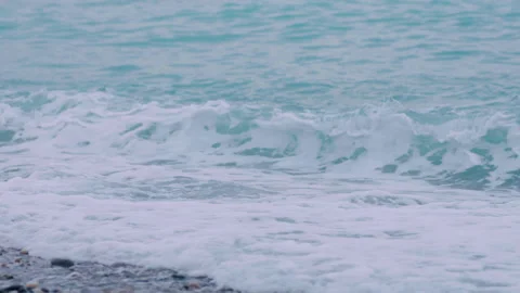 Foamy sea waves, rough sea, Stock Footage 239228331
