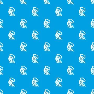 Foamy splash pattern seamless blue Stock Illustration