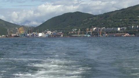 Foamy trace from a boat. Boat trip.. Stock Footage 52484953