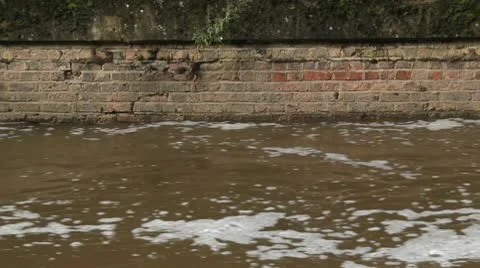 Foamy Water Passing HD Stock Footage 10686703