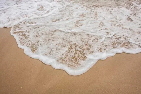 Foamy wave on a beach Stock Photos