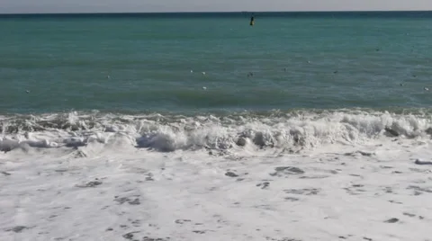 Foamy wave Vídeo Stock 47160476