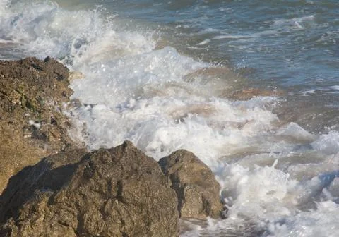 Foamy wave splashing Stock-Fotos