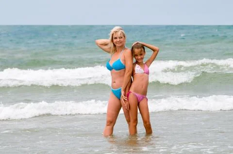 In foamy waves Foto stock