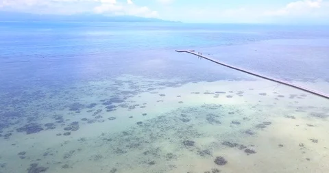 Foating demountable plastic bridge Stock Footage 89538656