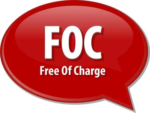 FOC acronym word speech bubble illustration Stock Illustration