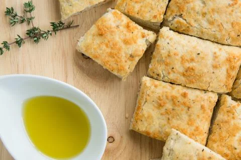 Focaccia bread Stock Photos