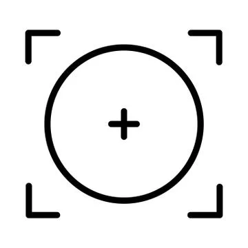 Focal point or focus icon design. Vector Stock Illustration