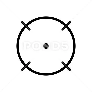 Focal point or focus icon design. Vector Stock Illustration