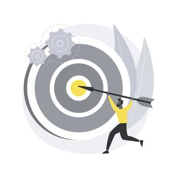 Focus abstract concept vector illustration. Illustrazione stock