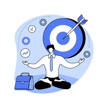 Focus abstract concept vector illustration. Illustrazione stock