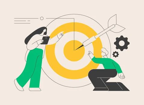 Focus abstract concept vector illustration. Stock Illustration