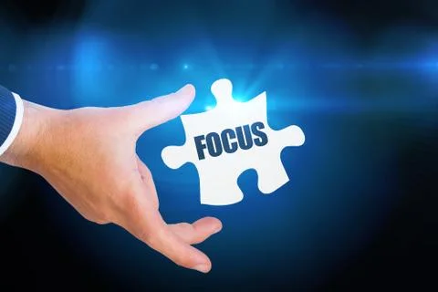Focus against blue background with vignette Stock Illustration